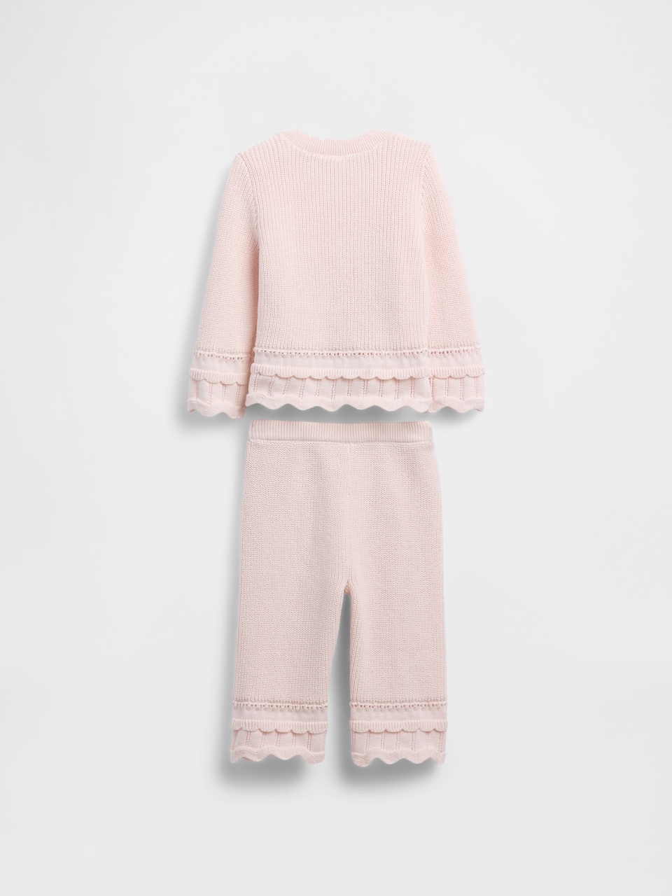 Baby Scalloped Sweater Outfit Set