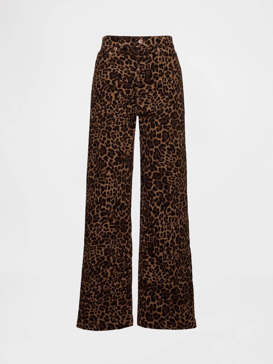 High Rise Corduroy Stride Wide-Leg Jeans