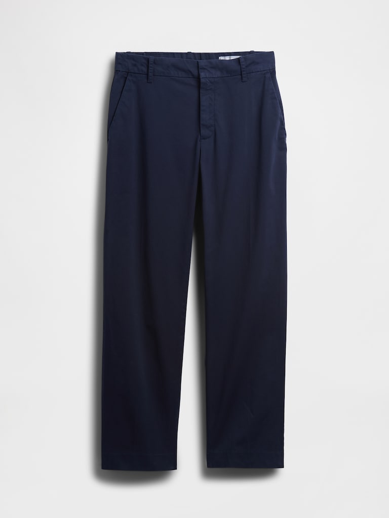 Mid Rise Straight Khakis