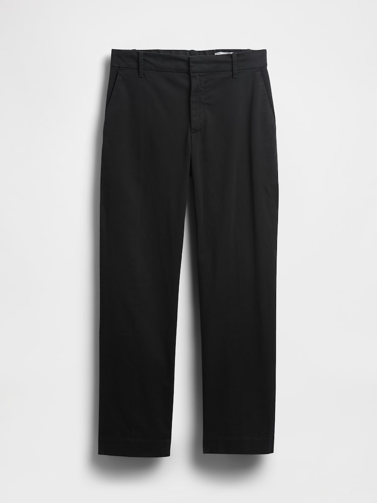 Mid Rise Straight Khakis