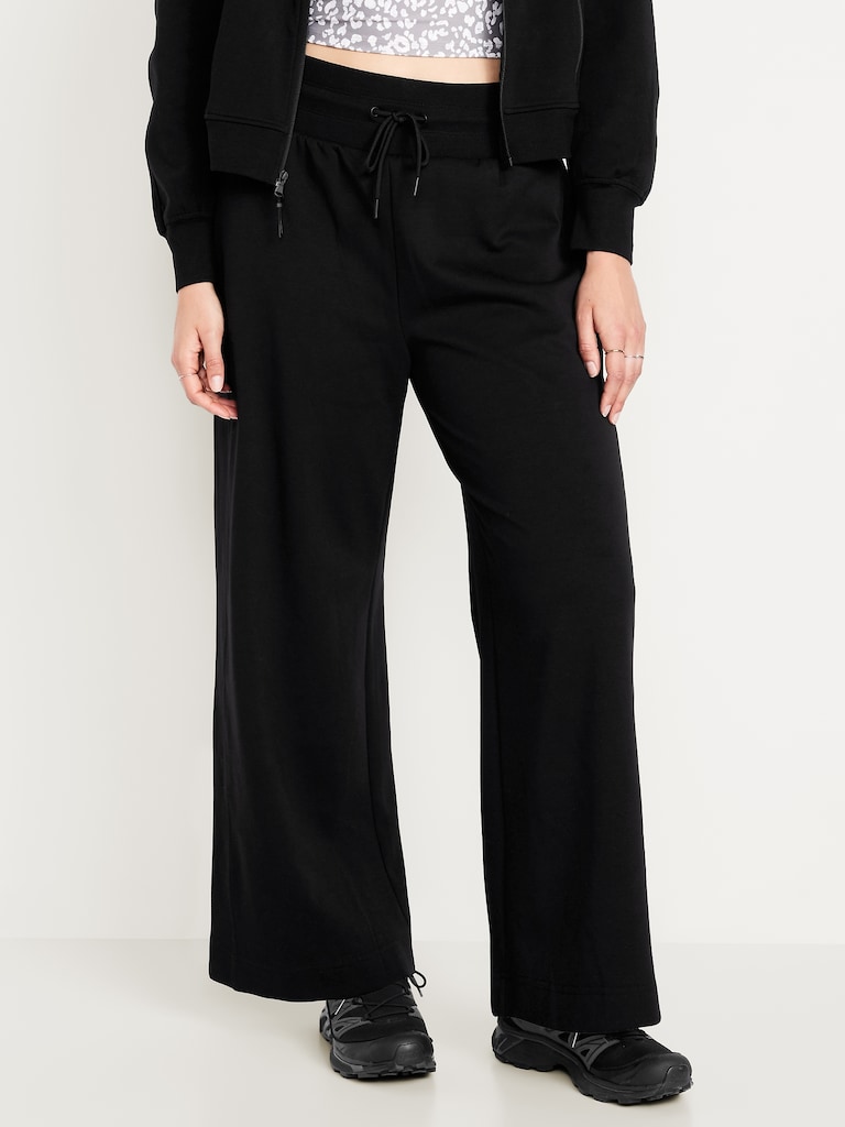 Extra High-Waisted Dynamic Fleece Wide-Leg Sweatpants