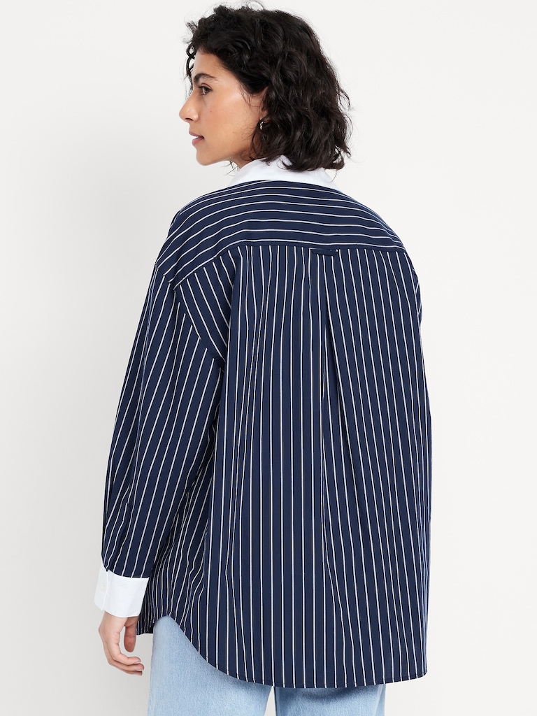 Oversized Button-Down Boyfriend Shirt