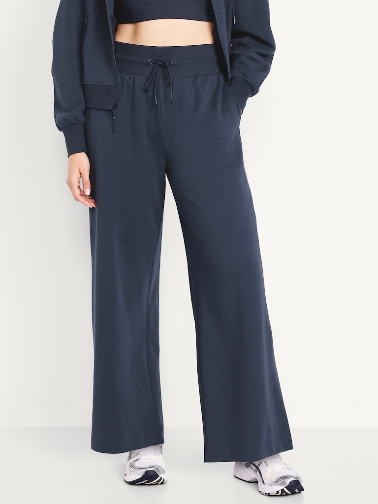 Extra High-Waisted Dynamic Fleece Wide-Leg Sweatpants