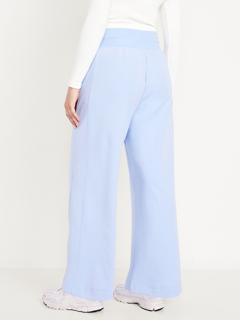 Extra High-Waisted Dynamic Fleece Wide-Leg Sweatpants