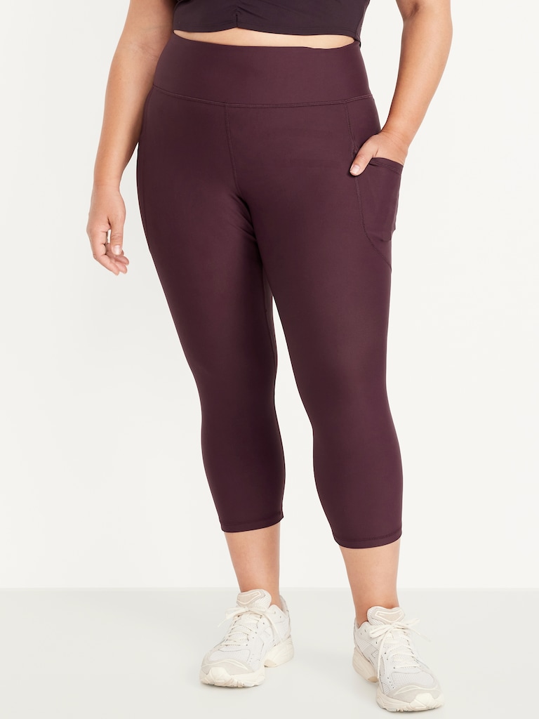 High-Waisted PowerSoft Crop Pocket Leggings