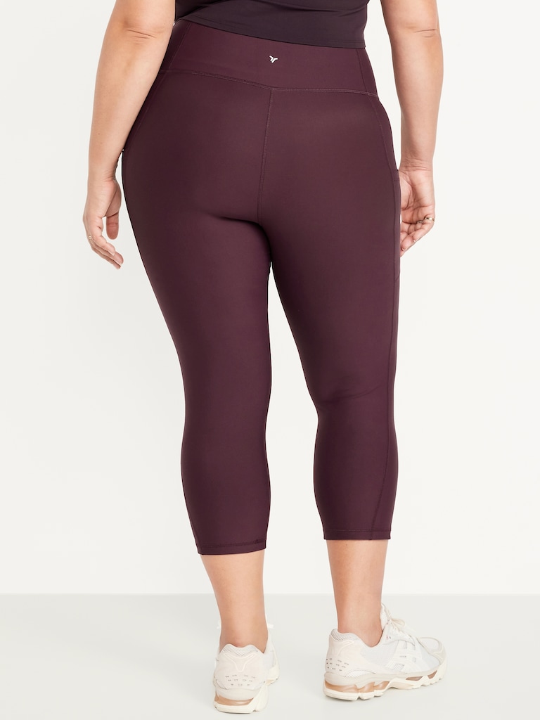 High-Waisted PowerSoft Crop Pocket Leggings