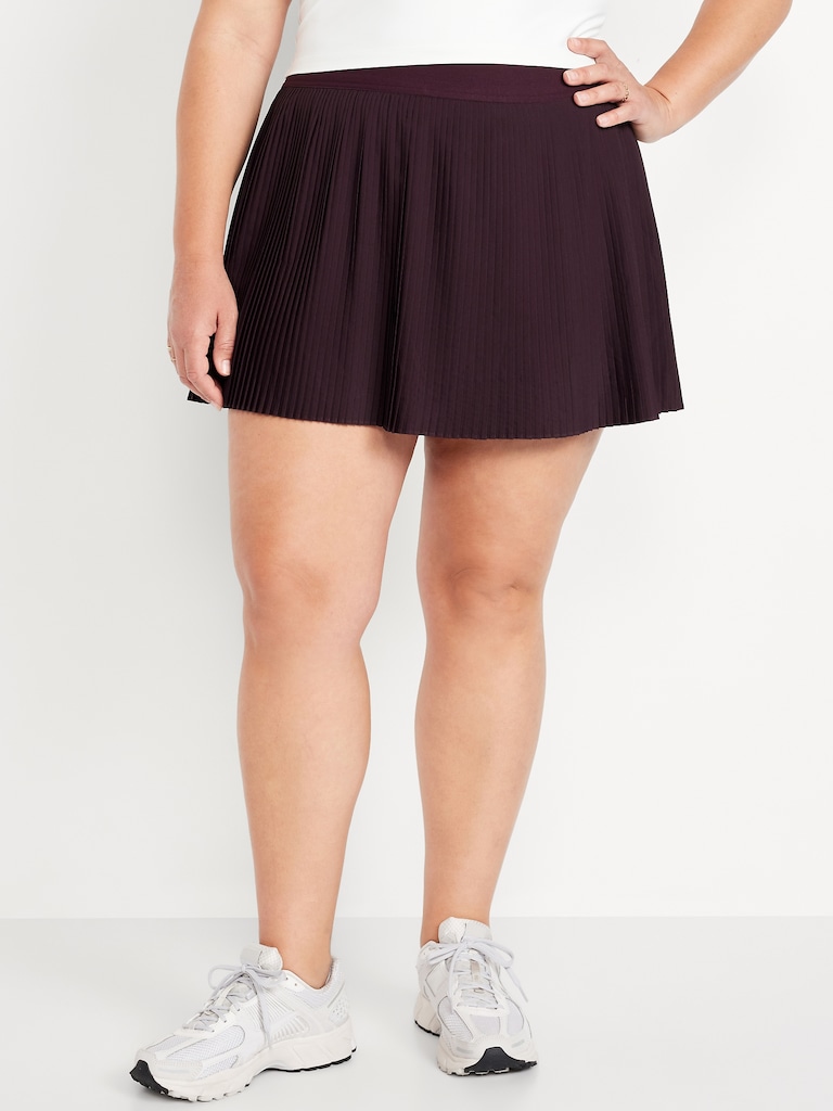 Extra High-Waisted Micro-Pleated Performance Skort