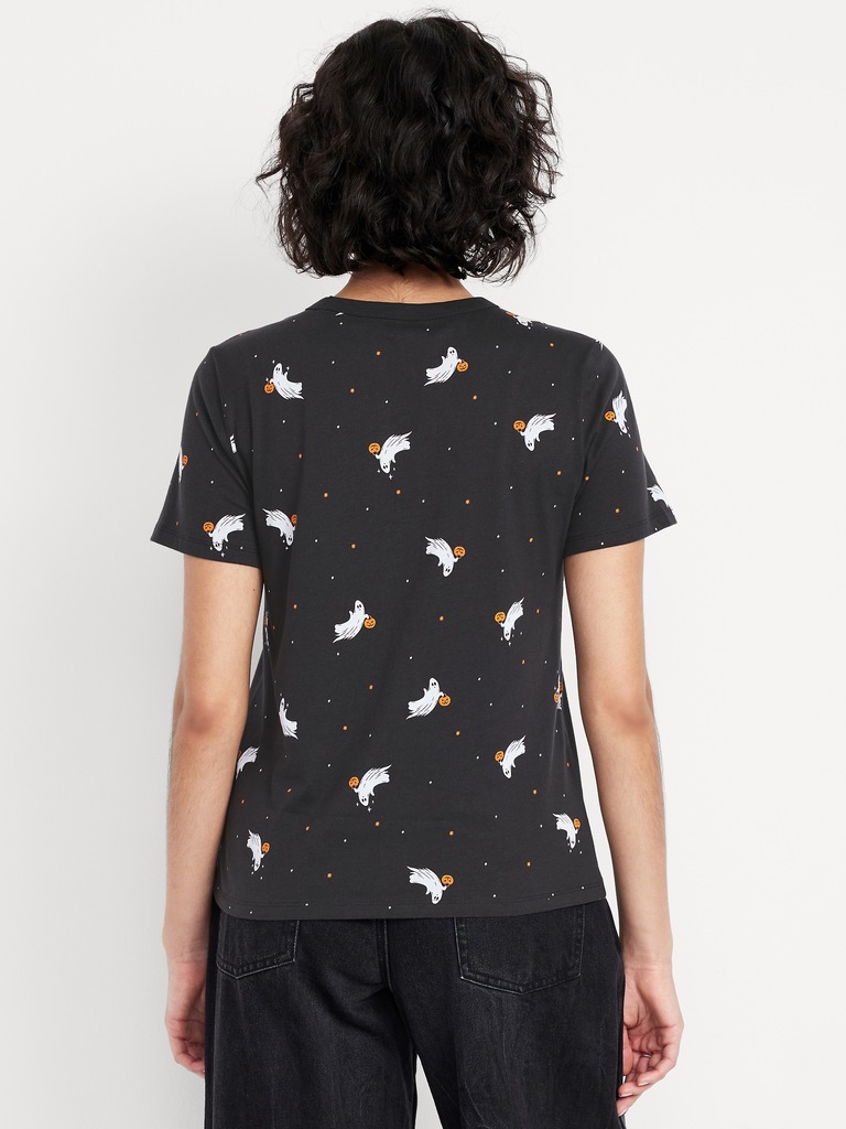 T-shirt passe-partout ras du cou à motif
