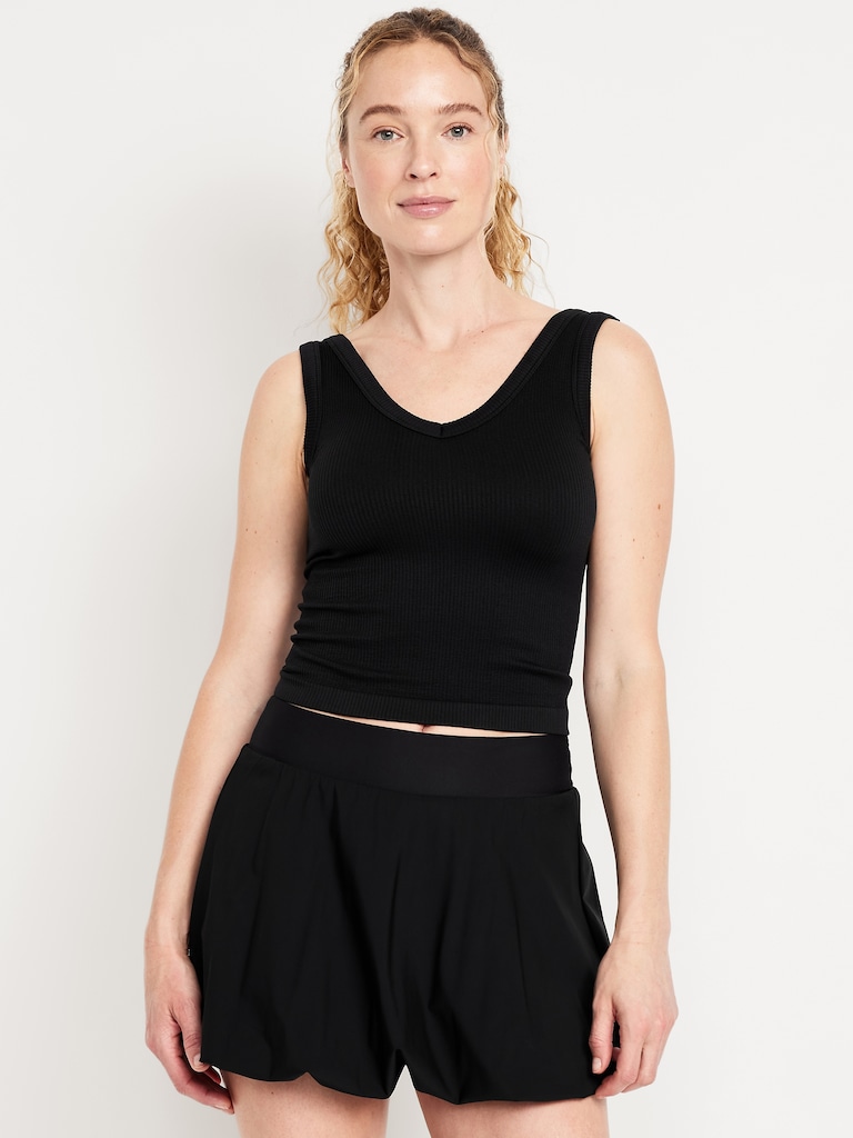 Camisole côtelée ajustée Zénitude sans coutures