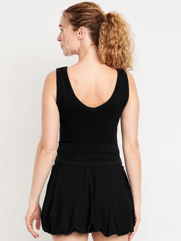 Camisole côtelée ajustée Zénitude sans coutures