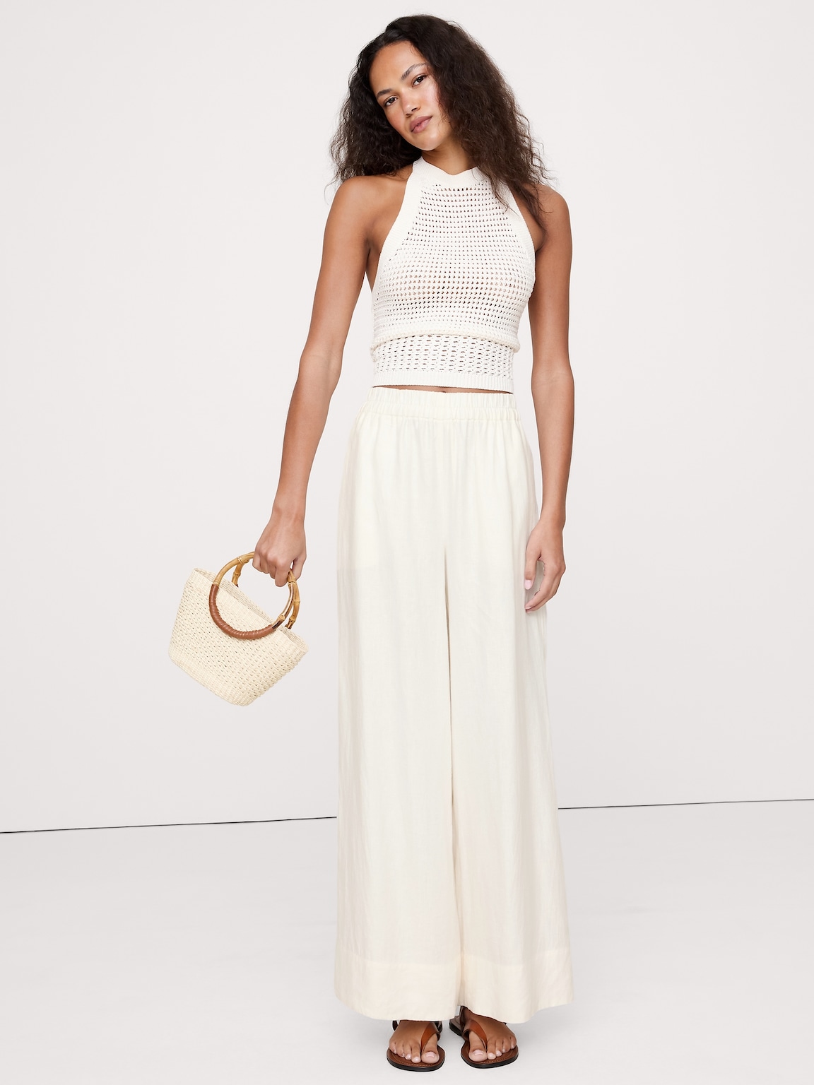 V-Neck Hardware One-Piece Swimsuit