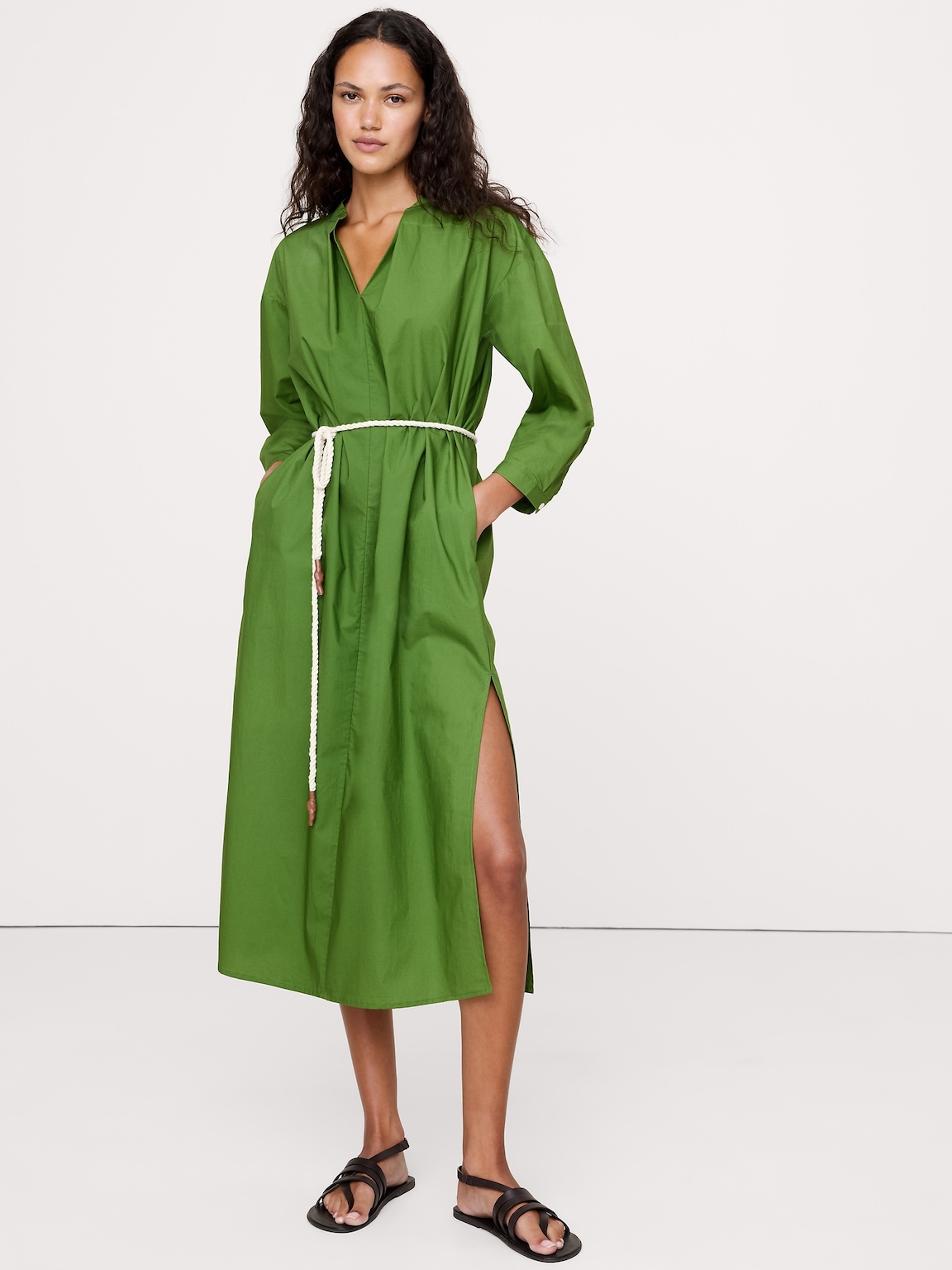 V-Neck Hardware One-Piece Swimsuit