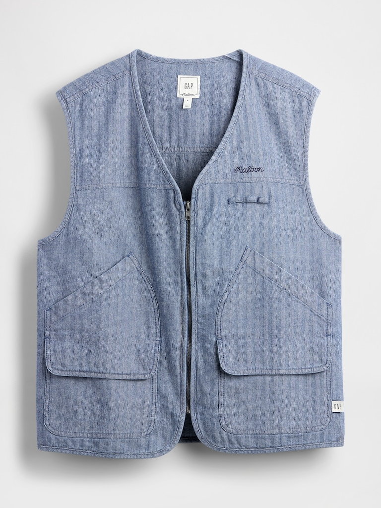 Gap × Malbon Herringbone Utility Vest