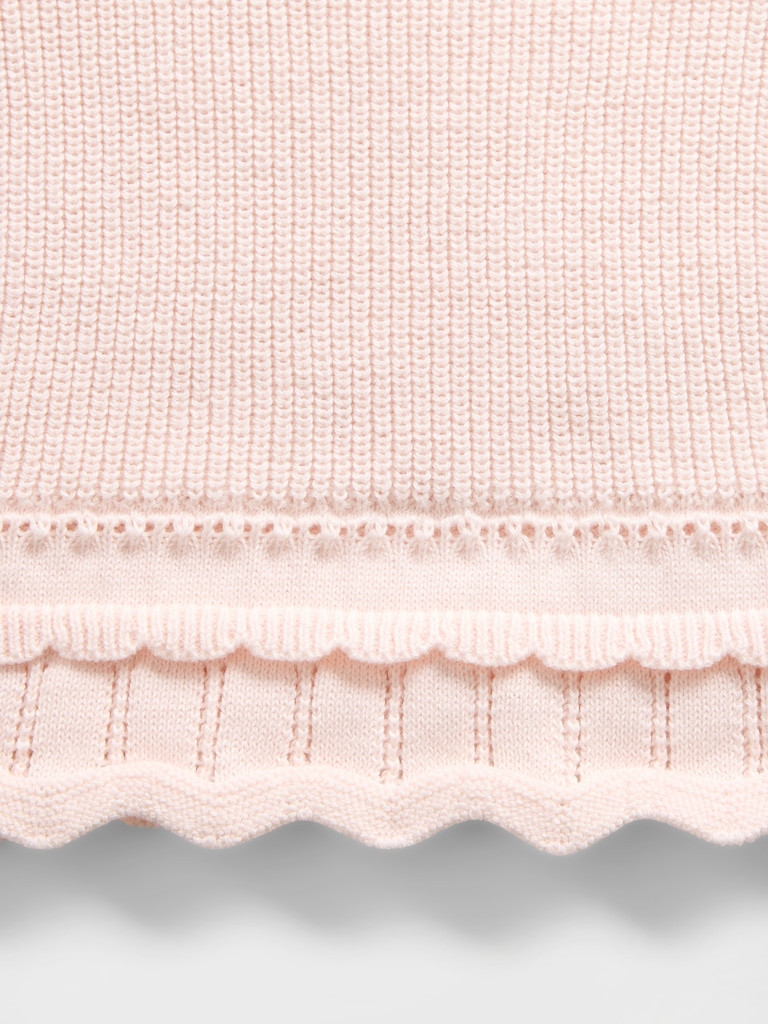 Baby Scalloped Sweater Outfit Set