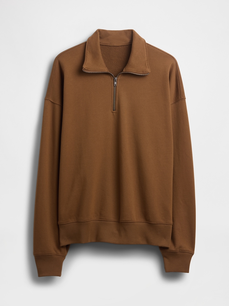 Heavyweight Oversized Quarter-Zip Pullover