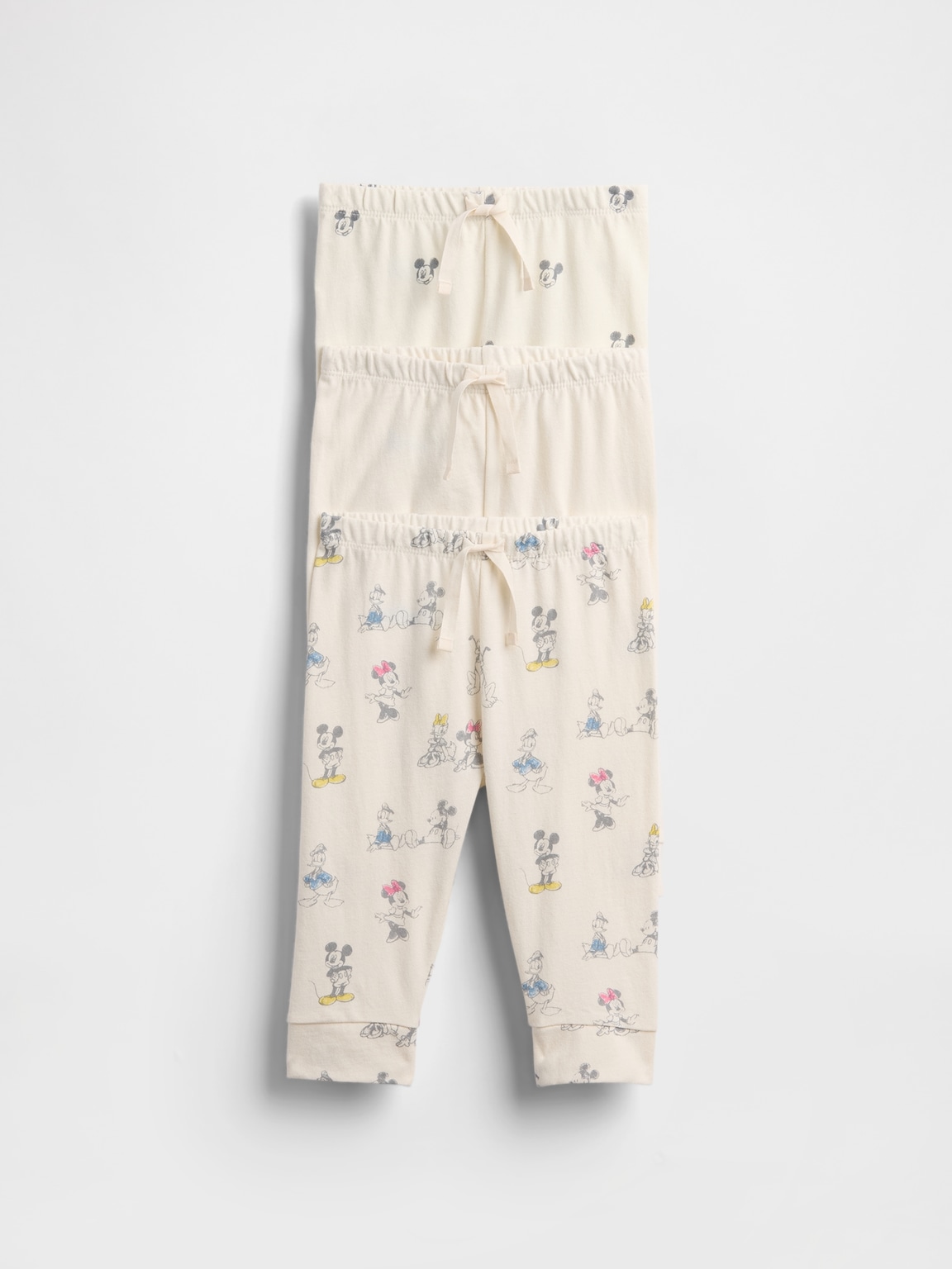 Gap × Disney Baby Organic Cotton Pull-On Pants (3-Pack)