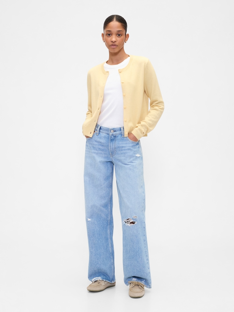 Cashsoft Crewneck Cardigan