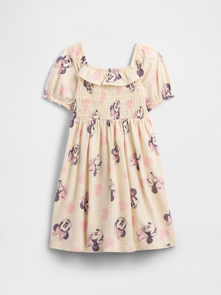 babyGap × Disney Minnie Mouse Smocked Puff Sleeve Dress