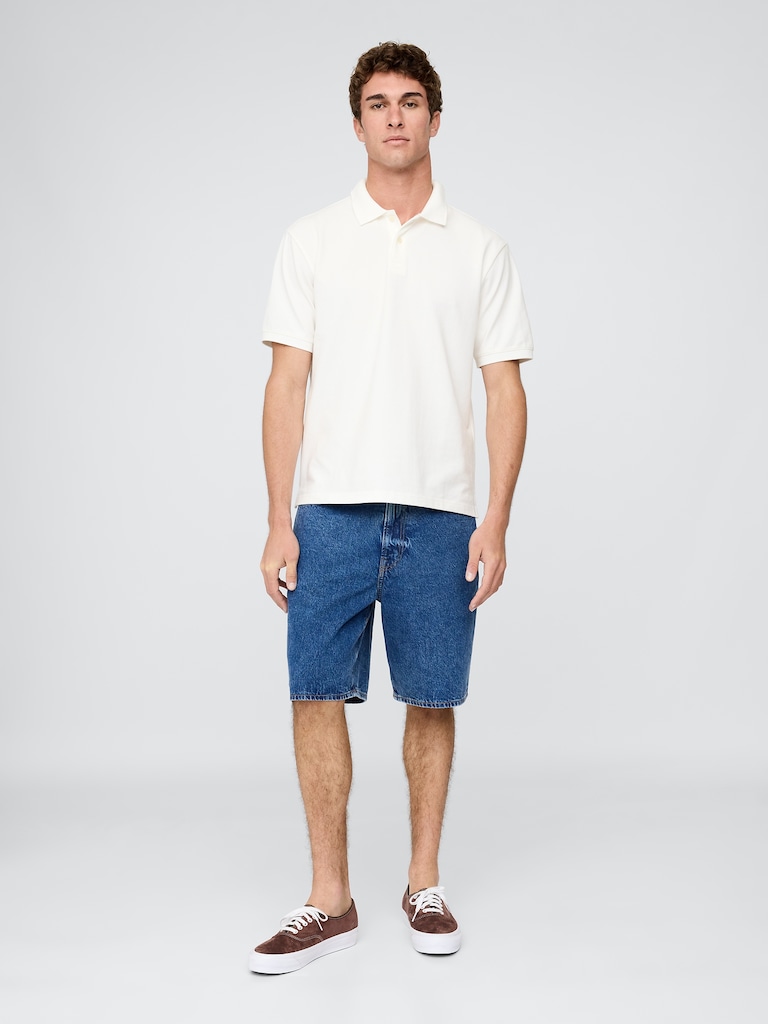 Relaxed Pique Polo Shirt