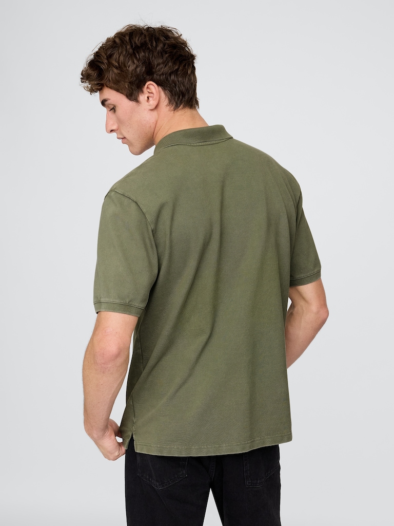 Relaxed Pique Polo Shirt