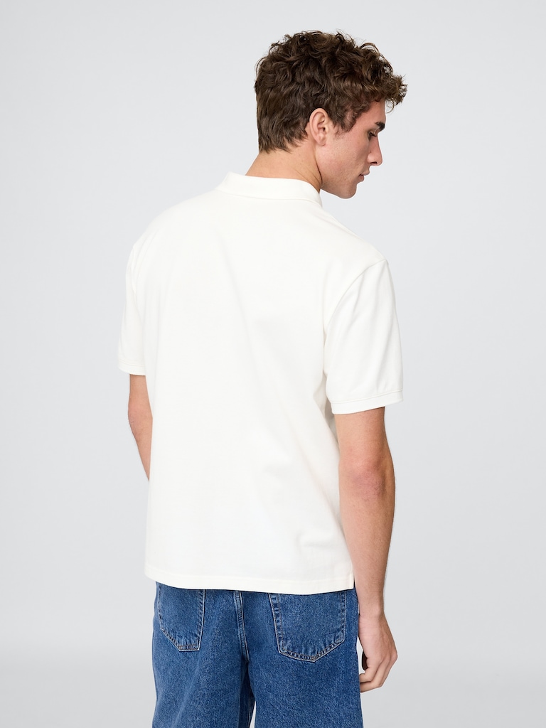 Relaxed Pique Polo Shirt
