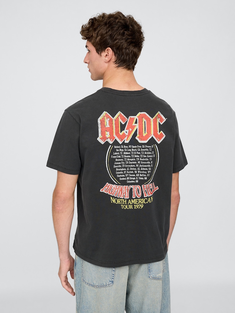 AC/DC 1979 Tour Relaxed Graphic T-Shirt