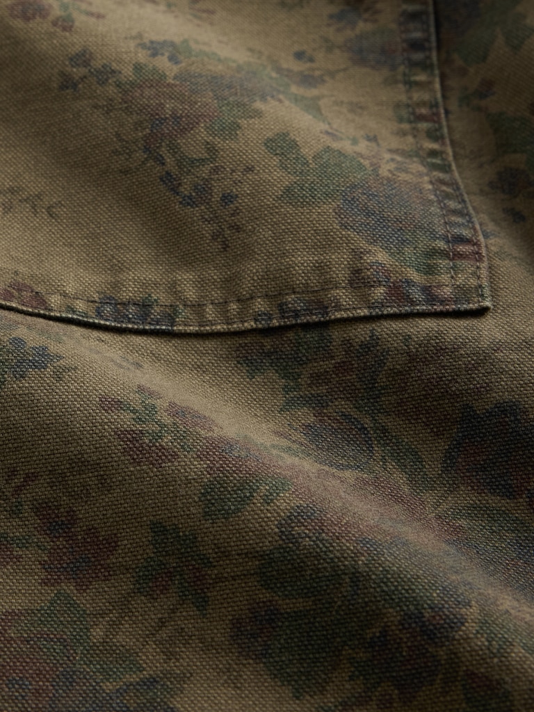 Floral Canvas Denim Overshirt