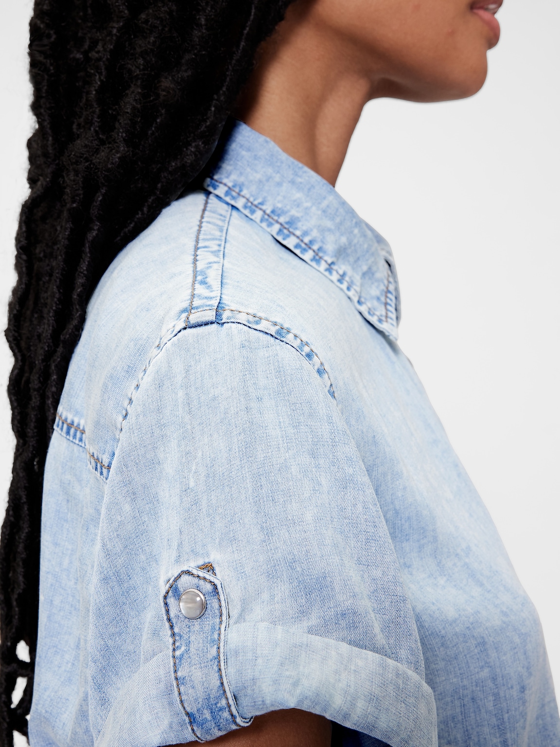 GapStudio Draped Denim Romper