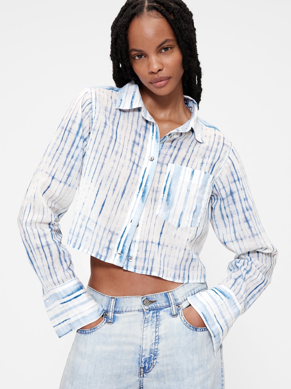 GapStudio Voile Crop Shirt