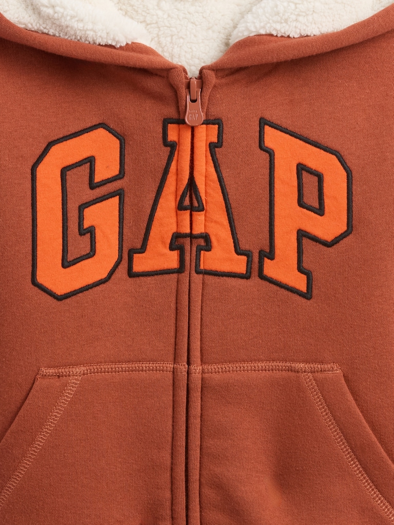 babyGap Logo Sherpa-Lined Zip Hoodie