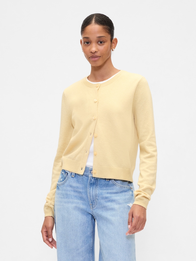 Cashsoft Crewneck Cardigan