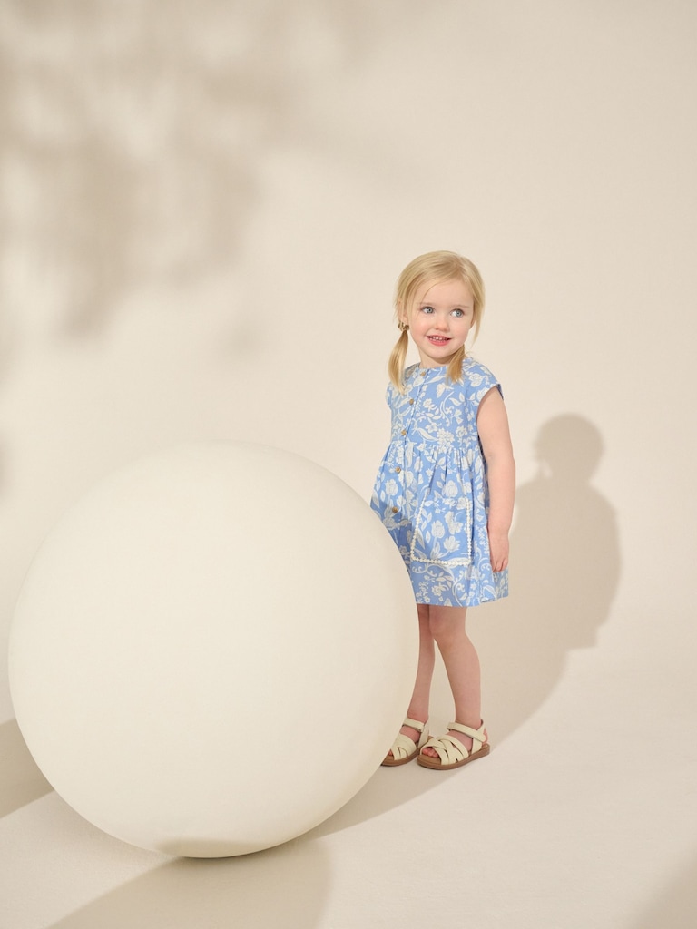 NEXT Toddler Button-Down Ditsy Floral Dress