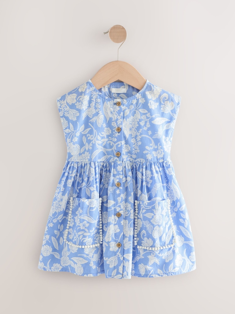 NEXT Toddler Button-Down Ditsy Floral Dress