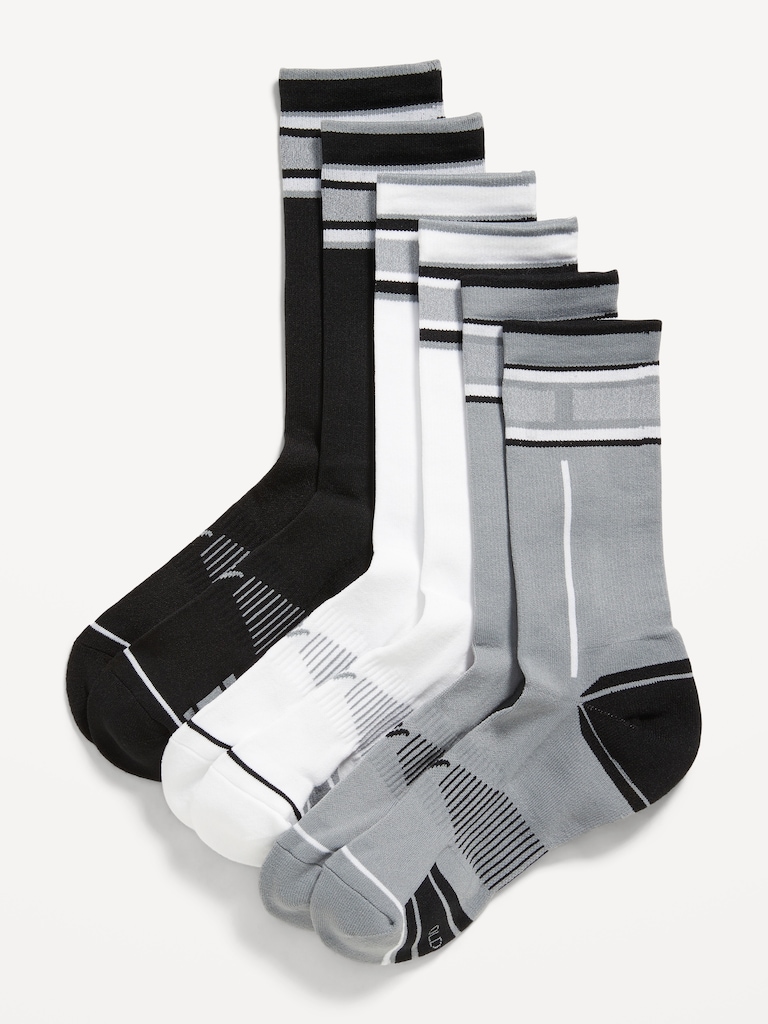 3-Pack Athletic Crew Run Socks for Men