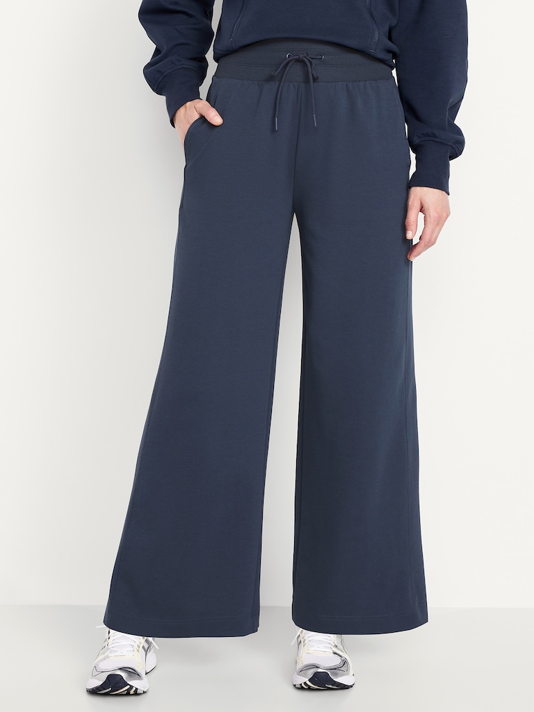 Extra High-Waisted Dynamic Fleece Wide-Leg Sweatpants
