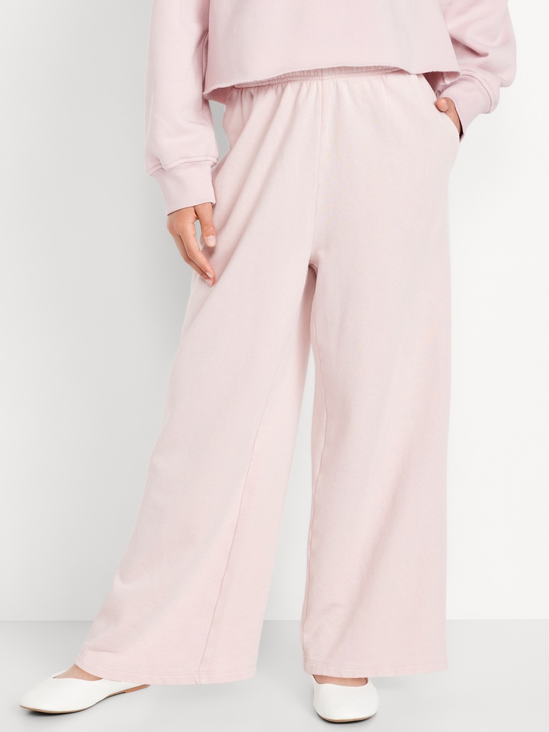 Baggy Fleece Straight-Leg Sweatpants for Girls