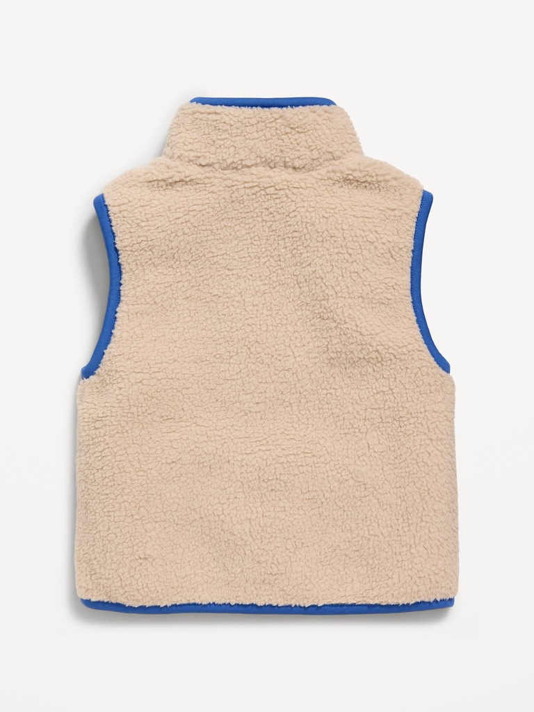 Unisex Sherpa Zip-Pocket Utility Vest for Toddler