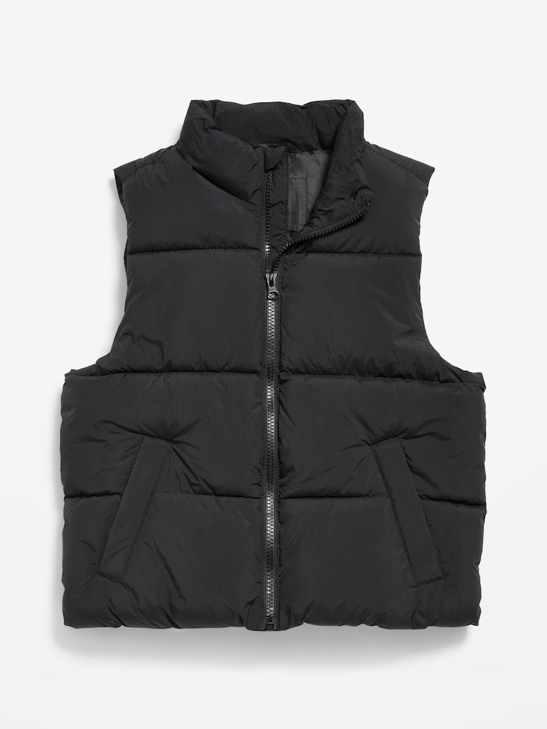 Water-Resistant Quilted Puffer Vest for Boys