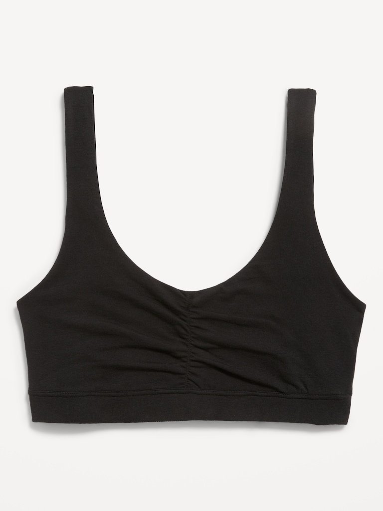 Ruched Cotton Bralette