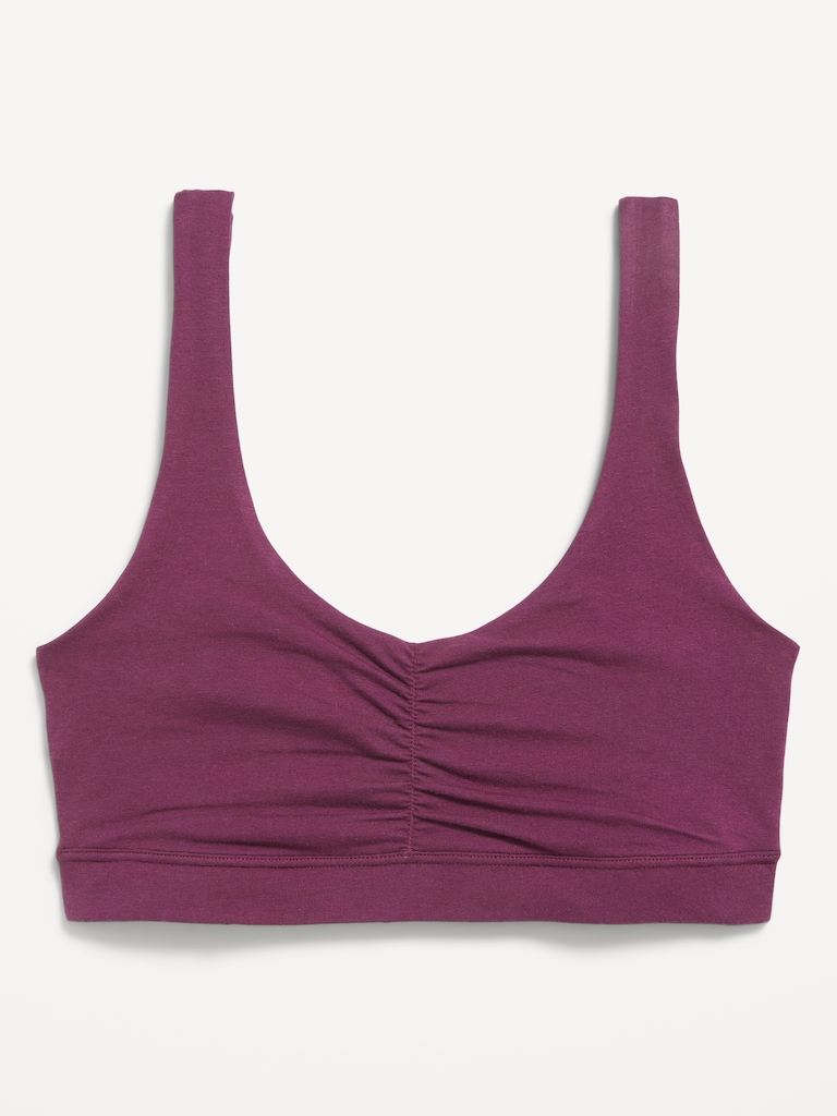 Ruched Cotton Bralette