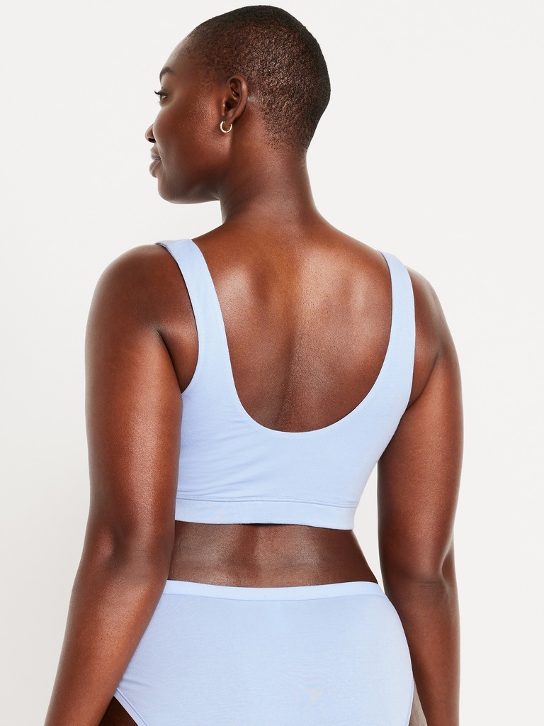Ruched Cotton Bralette