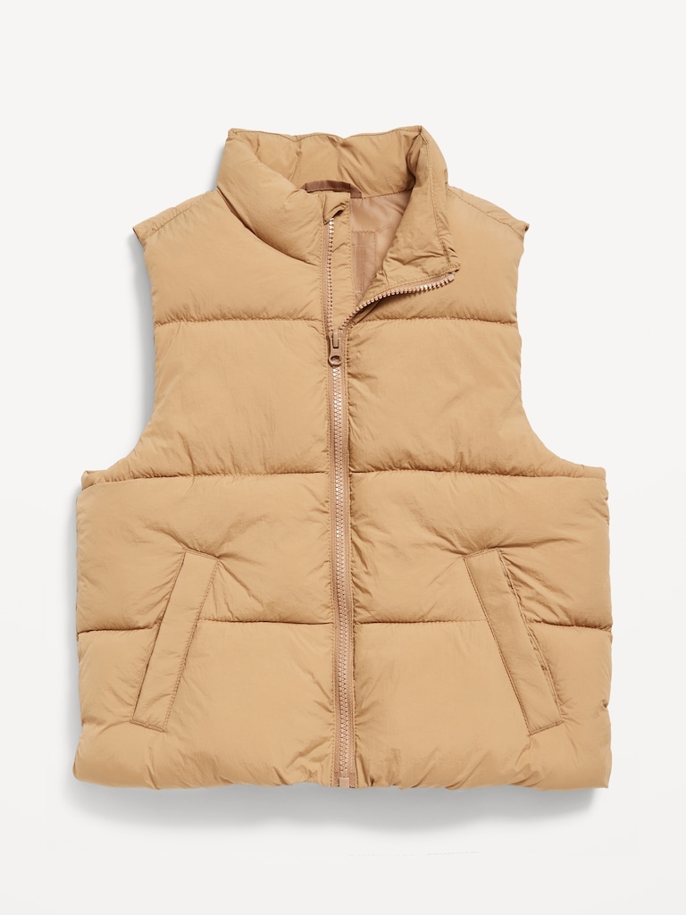 Water-Resistant Quilted Puffer Vest for Boys