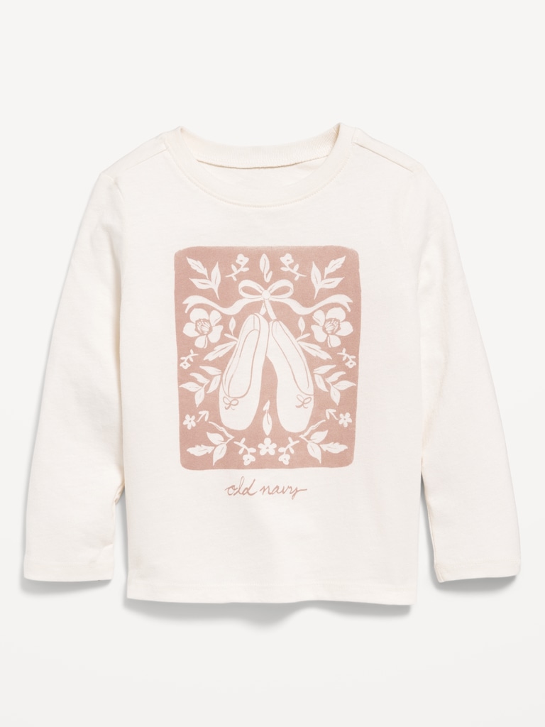Long-Sleeve Logo-Graphic T-Shirt for Toddler Girls