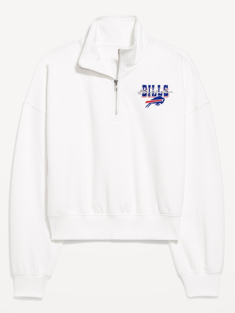 Buffalo Bills Oversized Half-Zip Sweatshirt