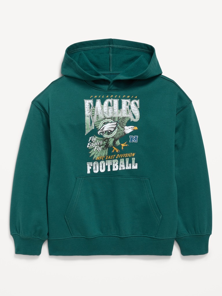 Philadelphia Eagles Oversized Pullover Hoodie for Boys