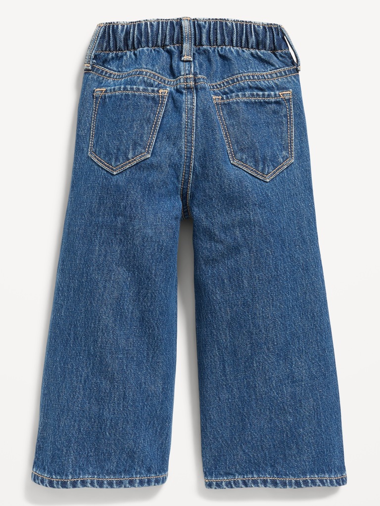 Baggy Embroidered Wide-Leg Jeans for Toddler Girls