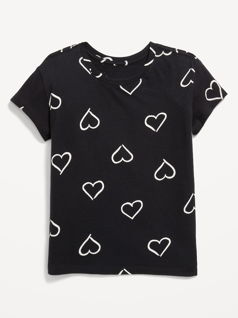 Softest Printed Short-Sleeve T-Shirt for Girls