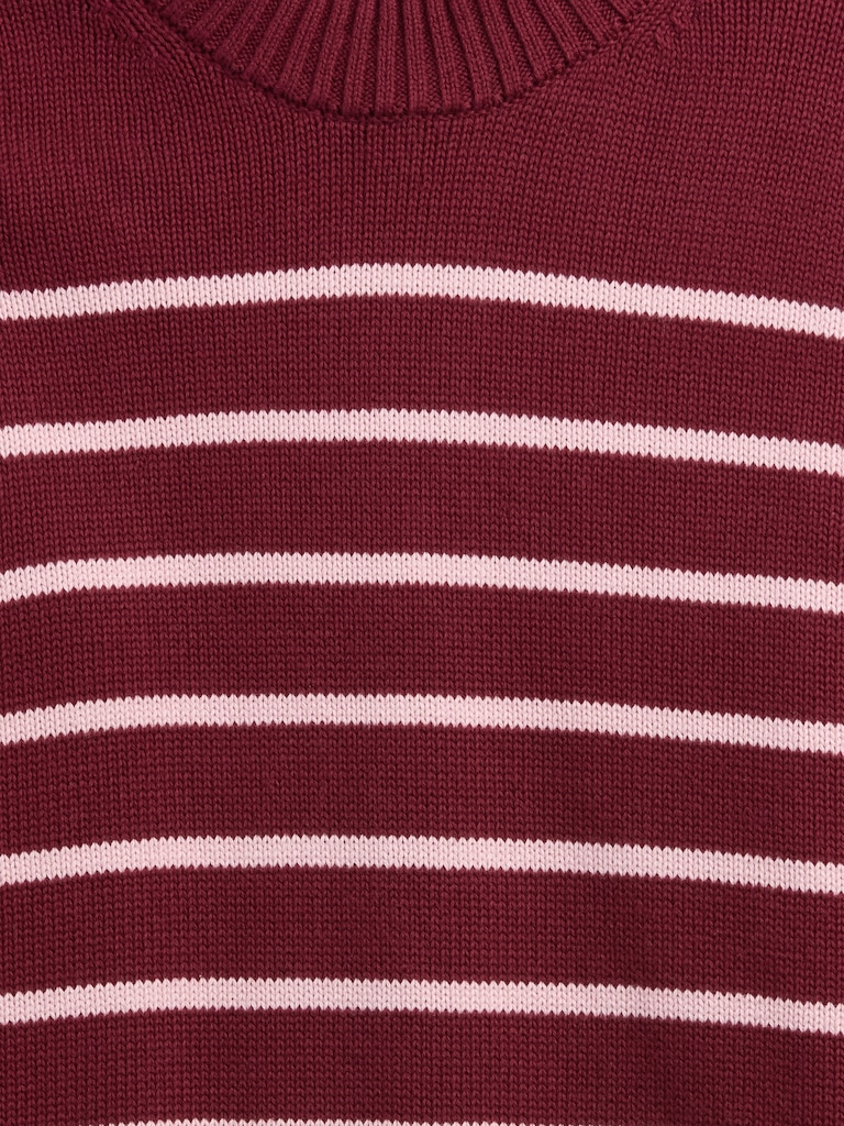 Relaxed Stripe Cropped Sweater