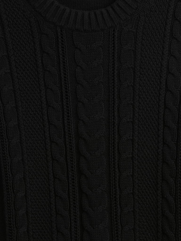 Cable-Knit Crewneck Sweater