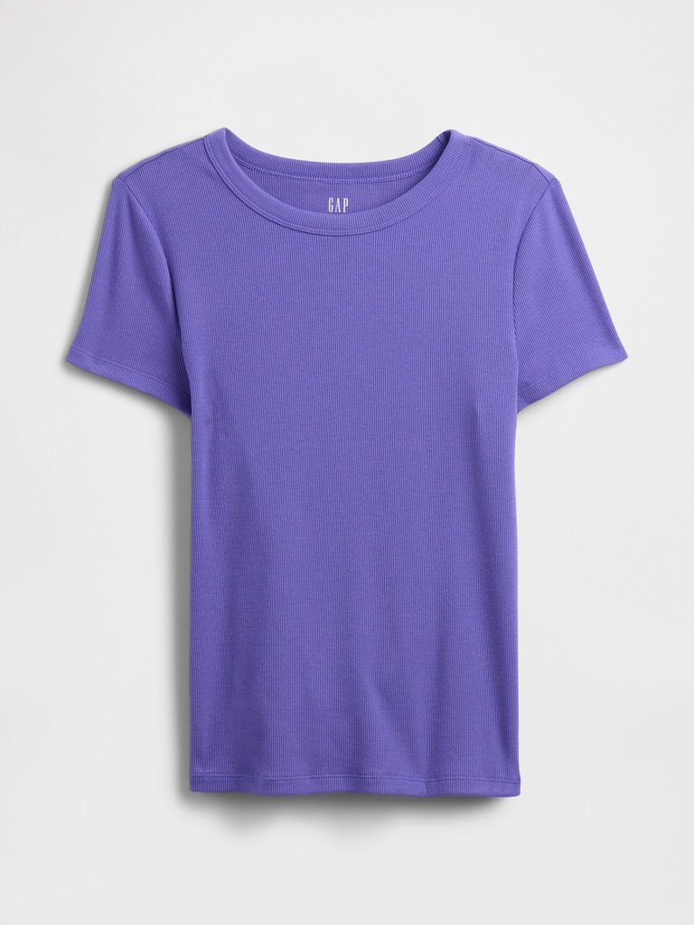 Ribbed Crewneck T-Shirt